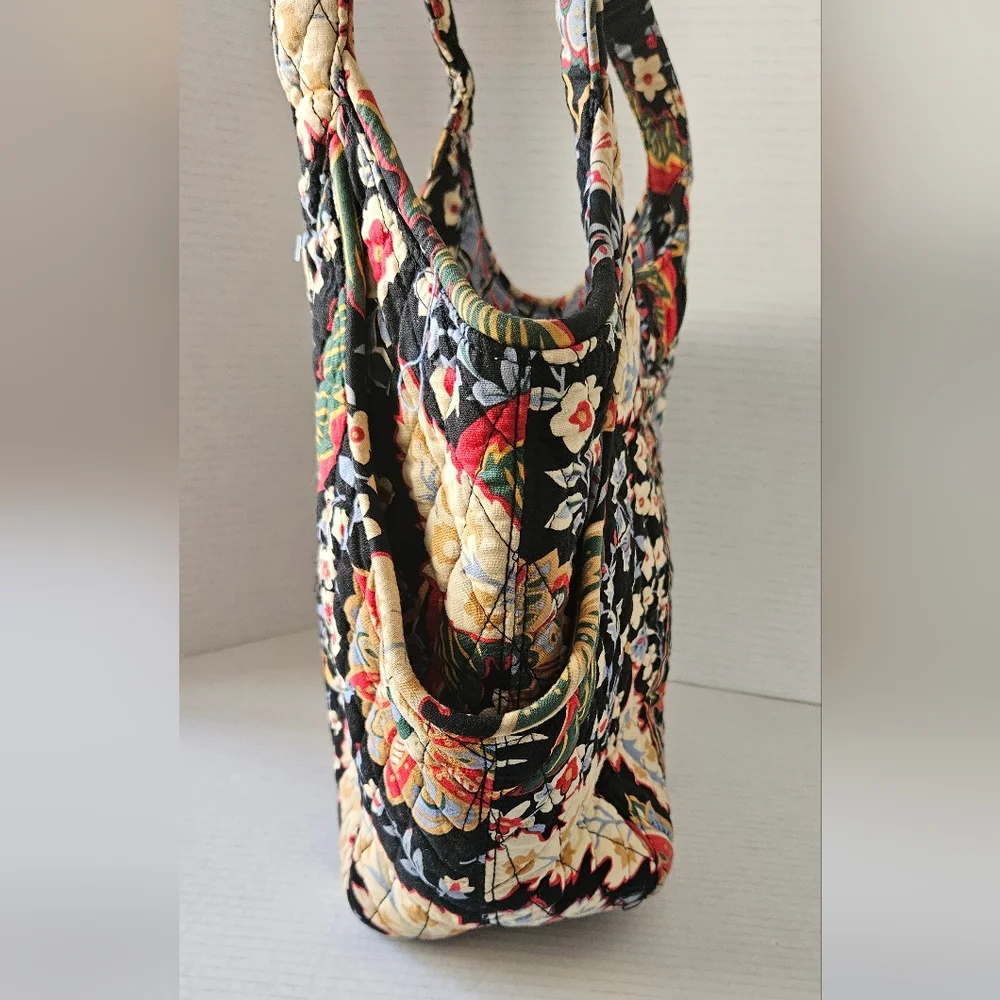 Vera Bradley Versailles black multicolor floral large‎ shoulder bag